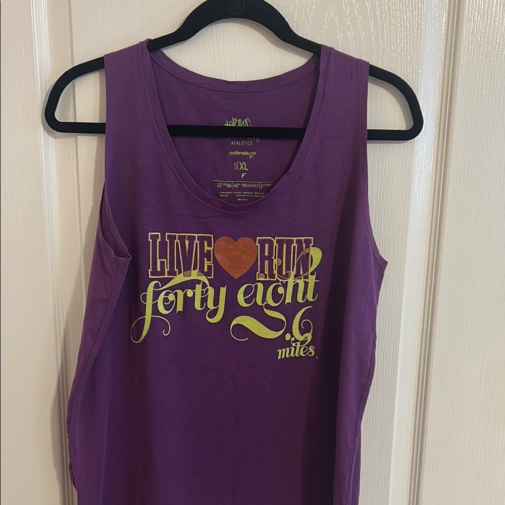 Live Love Run Purple Tank Top